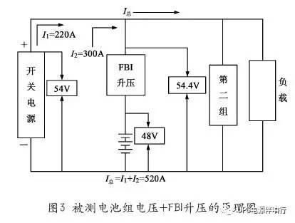 被測充電機(jī)充電電池組電壓+FBI升壓的原理圖